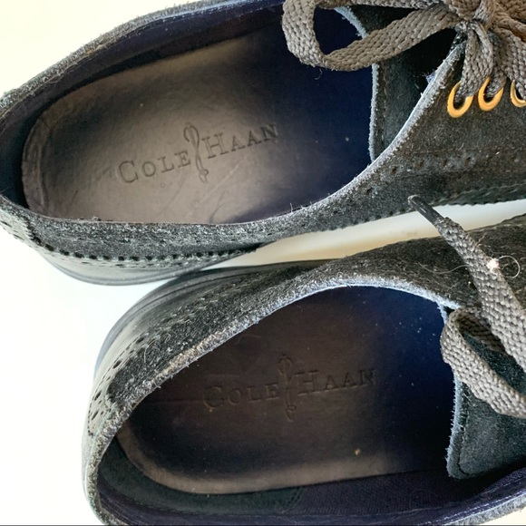 COLE HAAN Leather/Suede Wing Tip Oxfords—SZ. 9.5 - Picture 13 of 13